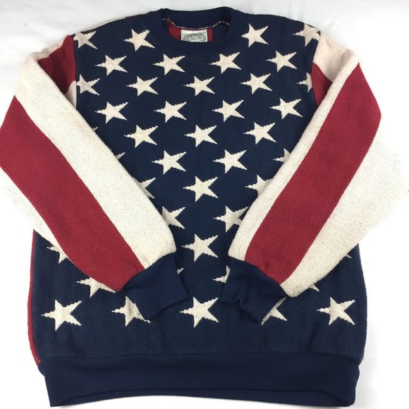 Sugar Street Weavers Sweater One Size Patriotic - Picture 1 of 8